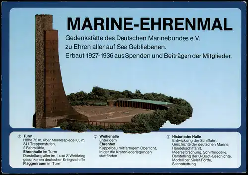 Laboe MARINE-EHRENMAL Gedenkstätte des Deutschen Marinebundes e.V. 1980