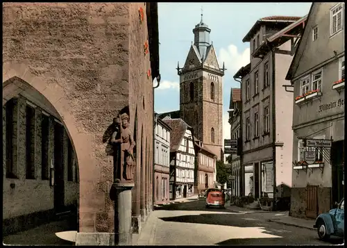 Ansichtskarte Korbach Strassen Ansicht Kilianskirche Rathaus 1960