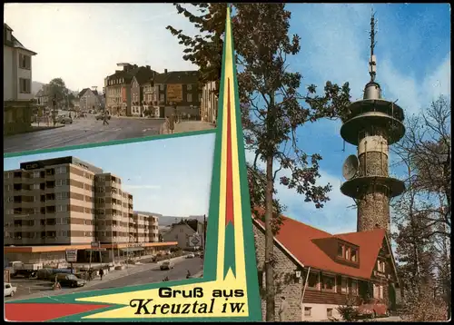 Ansichtskarte Kreuztal Mehrbildkarte mit 3 Ortsansichten 1970