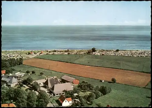 Ansichtskarte Rettin Luftbild Luftaufnahme Ostseebad vom Flugzeug aus 1969