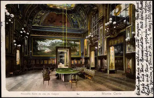 Postcard Monte-Carlo Nouvelle Salle de Jeu du Casino 1907