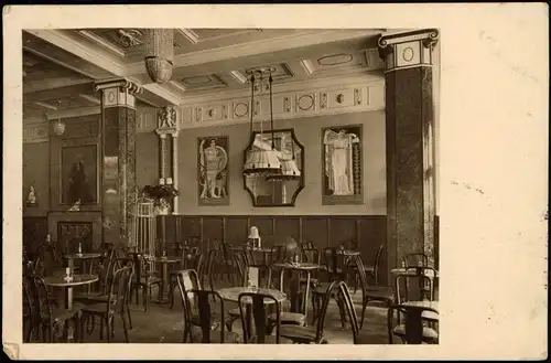 Ansichtskarte München Neuhauserstraße - Cafe Fürstenhof - Innen 1912