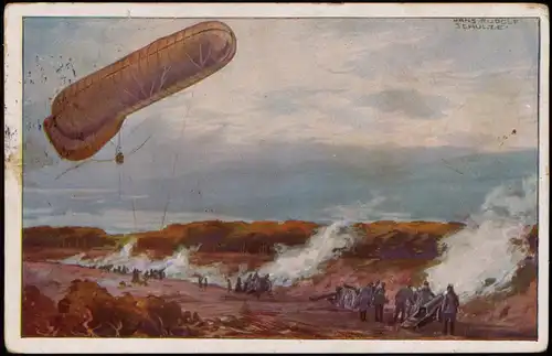 Ansichtskarte  Deutscher Luftflottenverein Fesselballon 1915