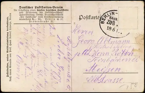 Ansichtskarte  Deutscher Luftflottenverein Fesselballon 1915