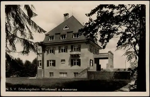 Ansichtskarte Herrsching am Ammersee Erholungsheim Wartaweil 1940