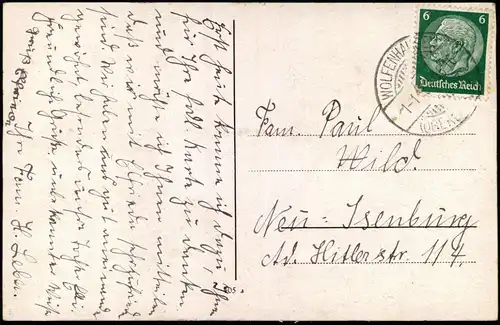 Ansichtskarte Wolfenhausen-Weilmünster (Taunus) Totalansicht 1938