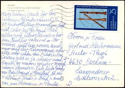 Stendal Konsum-Textilhaus „Sperlingsberg" am Sperlingsberg zur DDR-Zeit 1977