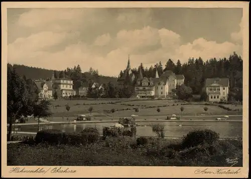 Hahnenklee-Bockswiese-Goslar Stadtteilansicht Partie Am Kurteich 1935
