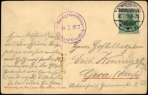 Schreiberhau Szklarska Poręba Riesengebirge Schneegruben-Baude 1912