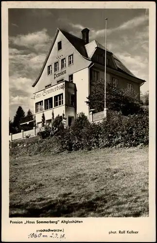Altglashütten-Feldberg (Schwarzwald) Umland-  Pension Haus Sommerberg 1940