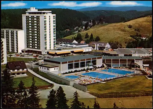 Altenau-Clausthal-Zellerfeld Panorama-Ansicht, Hotel Pool- , Oberharz 1975