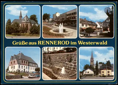 Ansichtskarte Rennerod Westerwaldkreis Ortsansichten - 6 Bild 1992