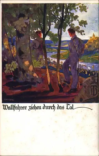 .Deutschland Deutsche Turnerschaft - Künstlerkarte Patriotika Wallfahrer 1939