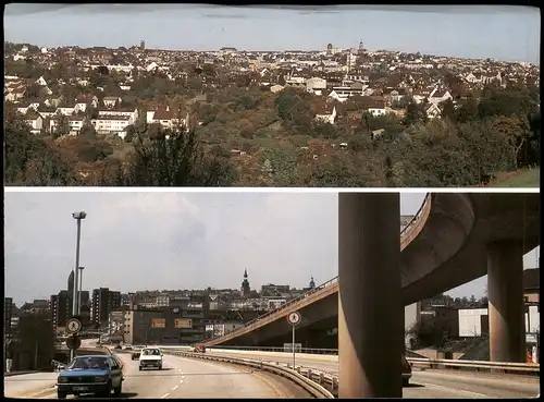 Reinshagen-Remscheid Blick Stadtkegel RS-Reinshagen Birgderkamper Brücke 1970
