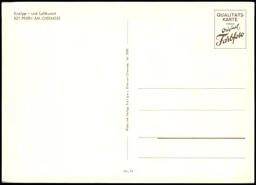 Ansichtskarte Prien Mehrbildkarte mit Luftaufnahme, Chiemseebahn uvm. 1960