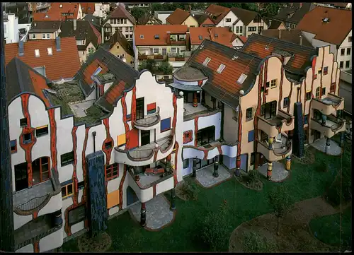Plochingen "Wohnen unterm Regenturm" von Friedensreich Hundertwasser 1990