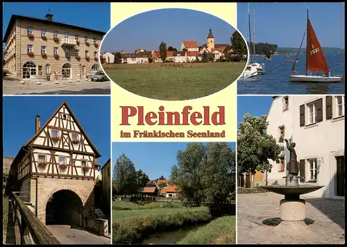 Pleinfeld Mehrbildkarte, Ort im Fränkischen Seenland Ortsansichten 1990