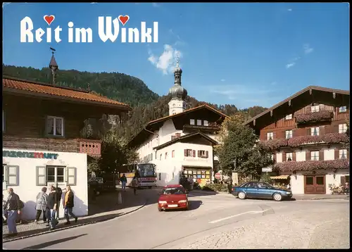 Ansichtskarte Reit im Winkl Straßenpartie 1991