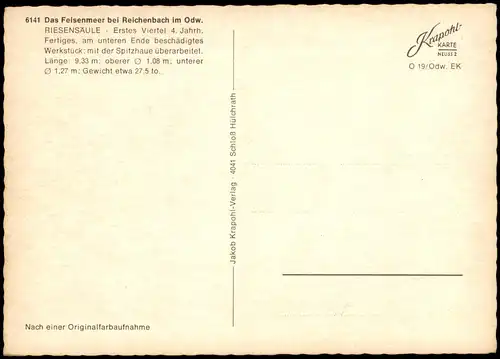 Ansichtskarte Reichenbach-Lautertal (Odenwald) Das Felsenmeer 1973