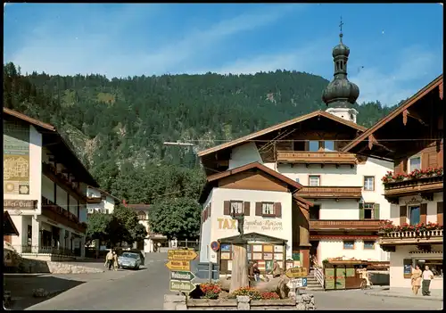 Reit im Winkl Dorfpartie Strassen Partie mit Lokal und Taxi-Betrieb 1980
