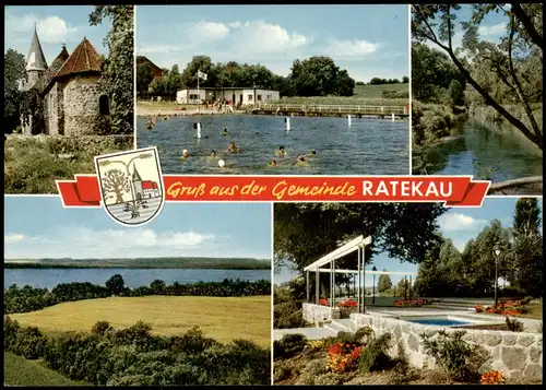 Ansichtskarte Ratekau Mehrbild: Stadtansichten ua. Schwimmbad 1978