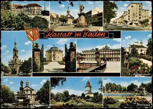 Ansichtskarte Rastatt Mehrbild: Stadtansichten 1978