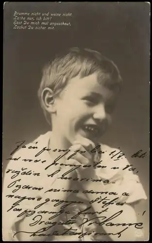 Menschen/Soziales Leben - Kinder: Lachender Junge Fotografie Ungarn Magyar 1917