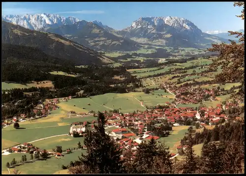 Reit im Winkl Panorama-Ansichn Blick vom Walmberg mit Kaisergebirge 1980