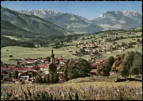 Reit im Winkl Panorama-Ansicht mit Wildem und Zahmen Kaiser 1960