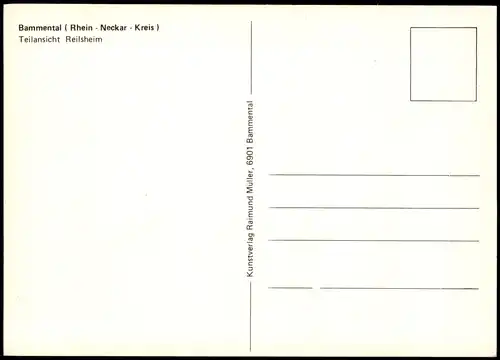 Ansichtskarte Bammental Panorama-Ansicht Blick auf Wohnsiedlung 1970