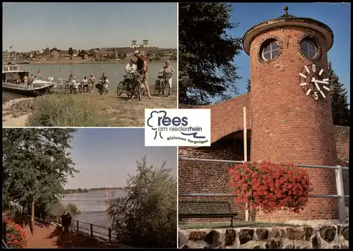 Rees am Rhein Mehrbildkarte Ortsansichten u.a. kleine Rhein-Fähre 2010