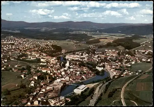 Ansichtskarte Regen Panorama-Ansicht vom Flugzeug aus, Luftaufnahme 1969