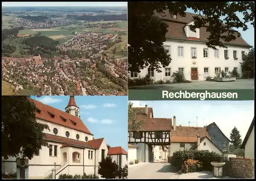 Rechberghausen Mehrbildkarte mit 4 Ortsansichten u.a. Luftaufnahme 1980