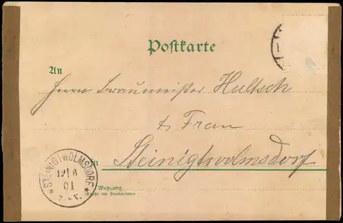 Ansichtskarte Leipzig Gruss aus... Uni, Augustusplatz, Post 1901