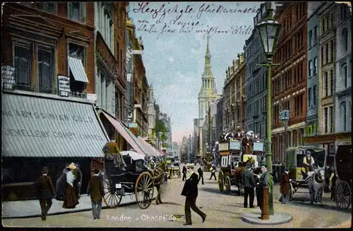 Postcard London Cheapside 1905