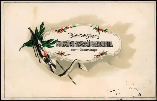 Ansichtskarte  Militaria WK1 Patriotika Glückwunsch Geburtstag Birthday 1915