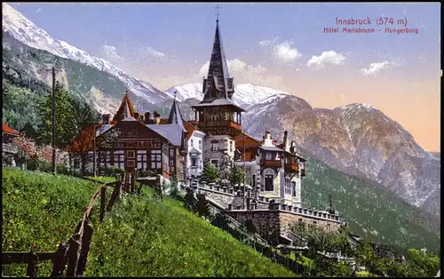 Hungerburg-Innsbruck Hoch-Innsbruck Hôtel Mariabrunn - Hungerburg 1913