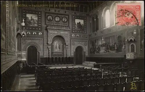 Postales Barcelona Paranifo de La Universidad 1926