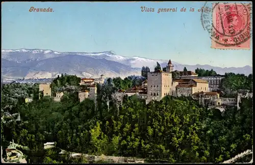 Postales Granada Granada Vista General 1910  gel. Briefmarke