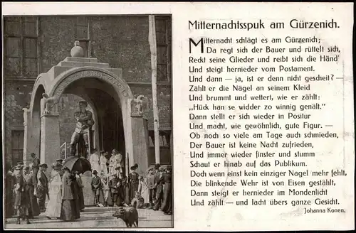 Köln Der Kölnische Bauer in Eisen 1917 Mitternachtsspuk am Gürzenich. 1917