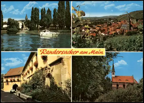 Ansichtskarte Randersacker Mehrbildkarte mit 4 Ortsansichten 1970