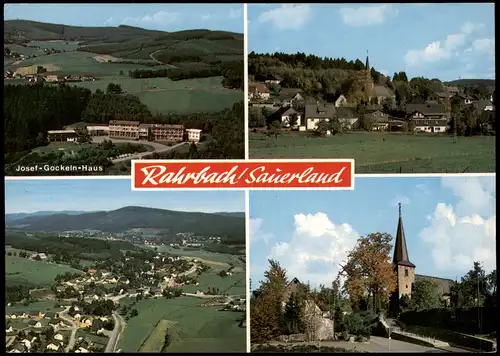 Rahrbach-Kirchhundem Mehrbildkarte u.a. Josef-Gockeln-Haus, Sauerland 1975