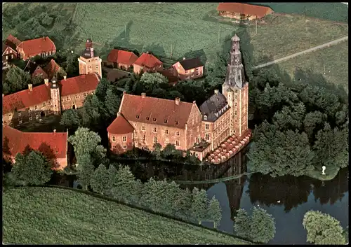 Ansichtskarte Raesfeld Luftbild Schloß Raesfeld vom Flugzeug aus 1980