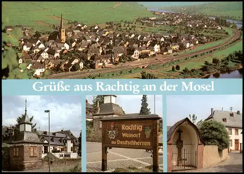 Zeltingen-Rachtig Mehrbildkarte Mosel Ort Wein- und Ferienort 1970