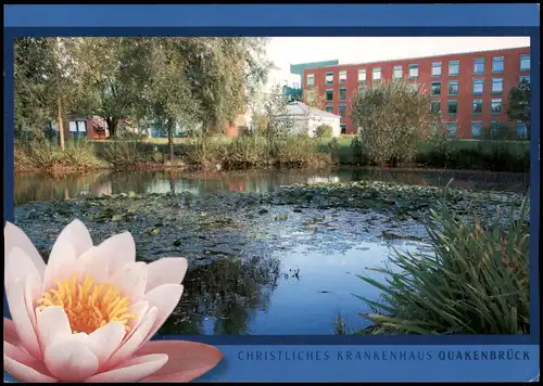 Quakenbrück CHRISTLICHES KRANKENHAUS QUAKENBRÜCK Seerosenteich mit B  1990