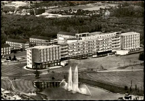 Reinhausen-Gleichen Luftaufnahme Reinhausen Krankenhaus vom Flugzeug aus 1967