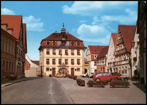 Röttingen Ansicht Allgemein RÖTTINGEN a. d. Tauber Bus-Haltestelle Autos 1980