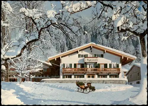 Ansichtskarte Egern-Rottach-Egern Café Restaurant-Pension Angermaier 1974