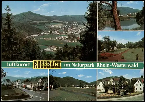 Roßbach (Wied) Mehrbild-AK Luftkurort im Naturpark Rhein-Westerwald 1980/1977