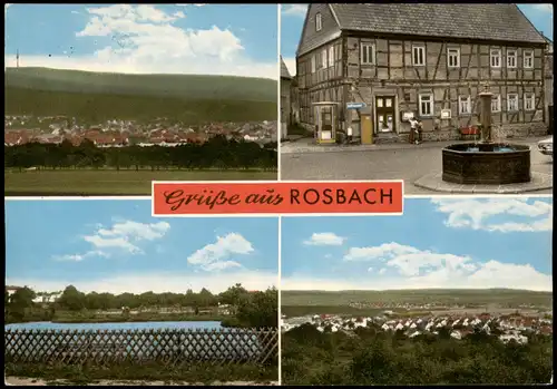 Ansichtskarte Rosbach vor der Höhe Mehrbild-AK mit 4 Ortsansichten 1975